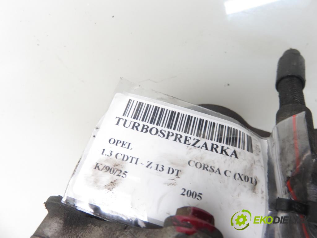 OPEL CORSA C (X01) HB 2005 51,00 1.3 CDTI - Z 13 DT 1248,00 RYCHLONABÍJEČKA: 73501344 ; 54359700006 (Turbodúchadla (kompletní))
