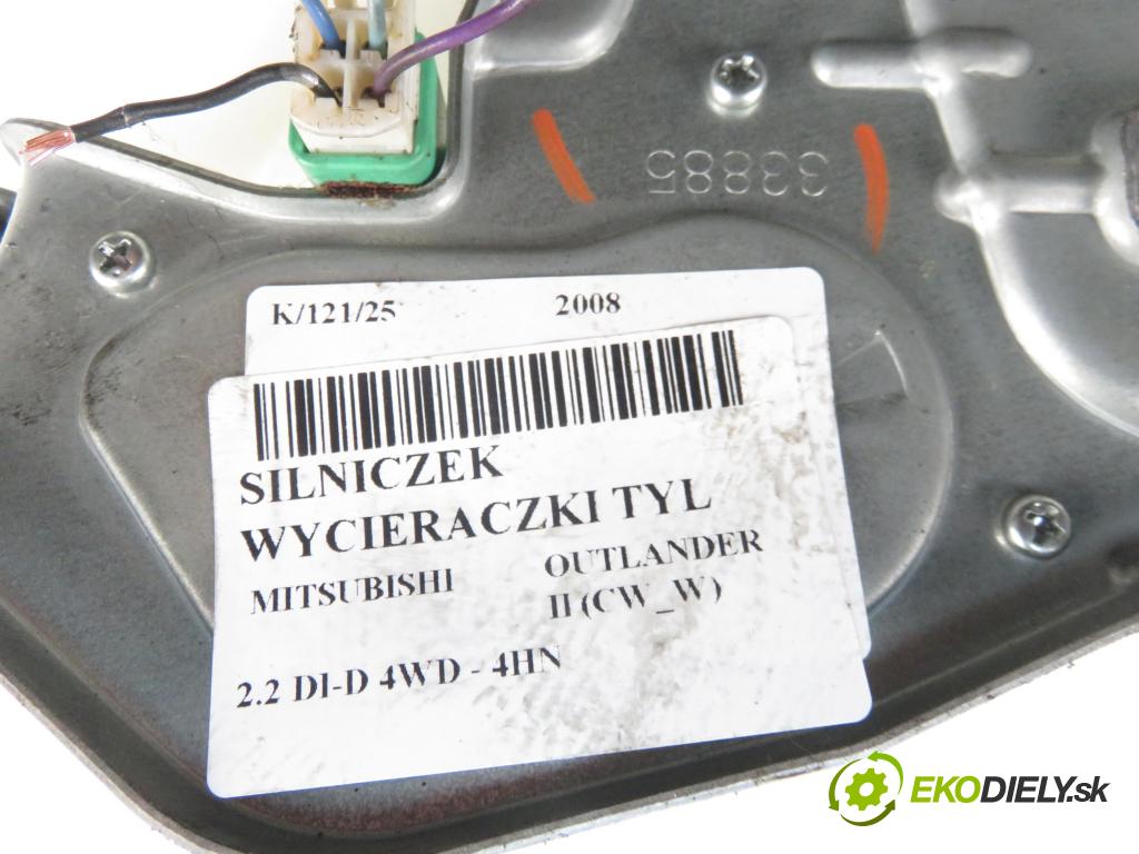 MITSUBISHI OUTLANDER II (CW_W) SUV 2008 115,00 2.2 DI-D 156 4WD - 4HN 2179,00 motorek stěrače ZADNÍ: 33885