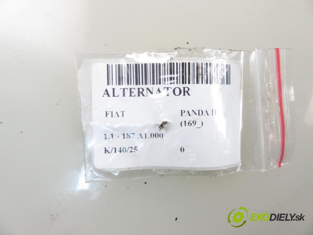 FIAT PANDA (169_) HB 2003 40,00 1.1 54 - 187 A1.000 1108,00 Alternátor MS1022118220 ; 46843093 (Alternátory)