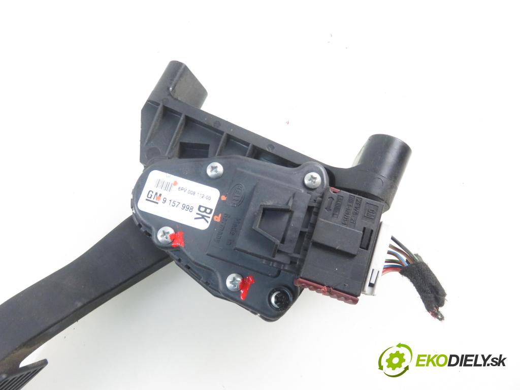 OPEL ASTRA G liftback (T98) HB 2008 66,00 1.4 - Z 14 XEP 1364,00 Potenciometer plynu 9157998BK ; 6PV00811200 (Pedále)