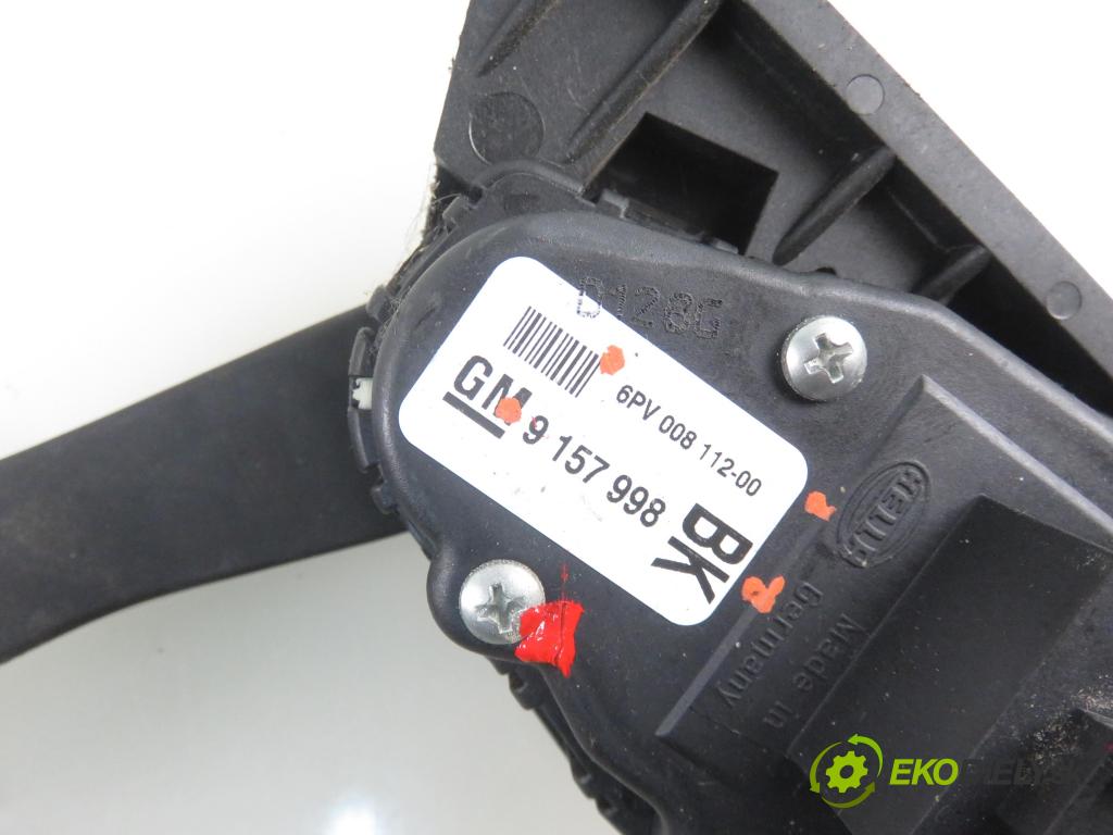 OPEL ASTRA G liftback (T98) HB 2008 66,00 1.4 - Z 14 XEP 1364,00 Potenciometer plynu 9157998BK ; 6PV00811200 (Pedále)