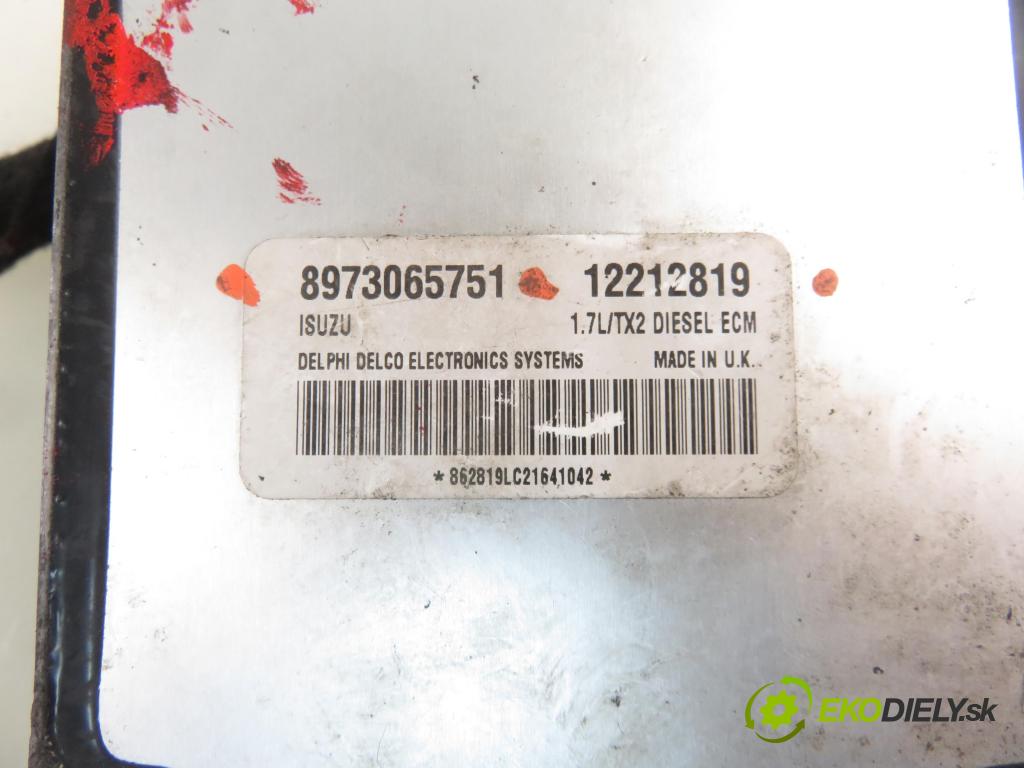 OPEL ASTRA G liftback (T98) HB 2002 55,00 1.7 DTI 16V - Y 17 DT 1686,00 Riadiaca jednotka Motor 12212819 ; 8973065751