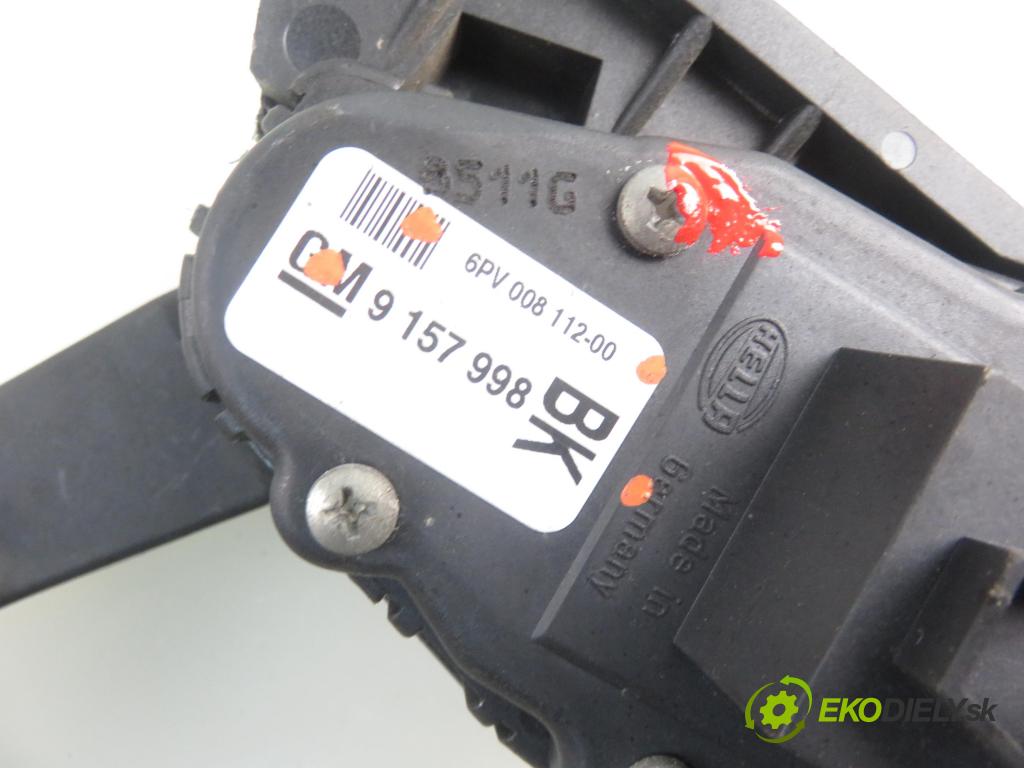 OPEL ASTRA G liftback (T98) HB 2002 55,00 1.7 DTI 16V - Y 17 DT 1686,00 Potenciometer plynu 9157998BK ; 6PV00811200 (Pedále)