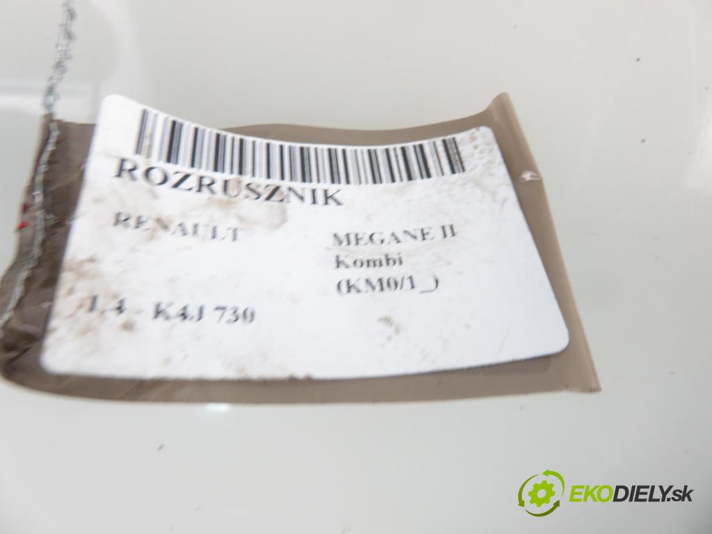 RENAULT MEGANE II Kombi (KM0/1_) KOMBI 2003 72,00 1.4 - K4J 730 1390,00 Štartér 8200266777A ; D7E47 (Štartéry)