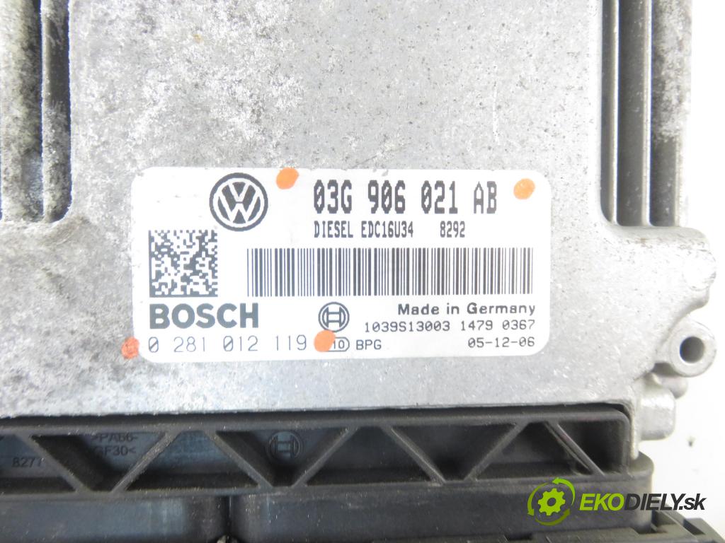 VW PASSAT B6 Variant (3C5) KOMBI 2006 103,00 2.0 TDI PD 8V 140 - BMP 1968,00 Riadiaca jednotka Motor 03G906021AB ; 0281012119