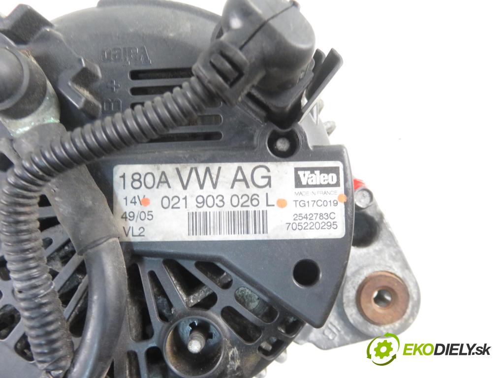 VW PASSAT B6 Variant (3C5) KOMBI 2006 103,00 2.0 TDI PD 8V 140 - BMP 1968,00 Alternátor 021903026L ; TG17C019 (Alternátory)