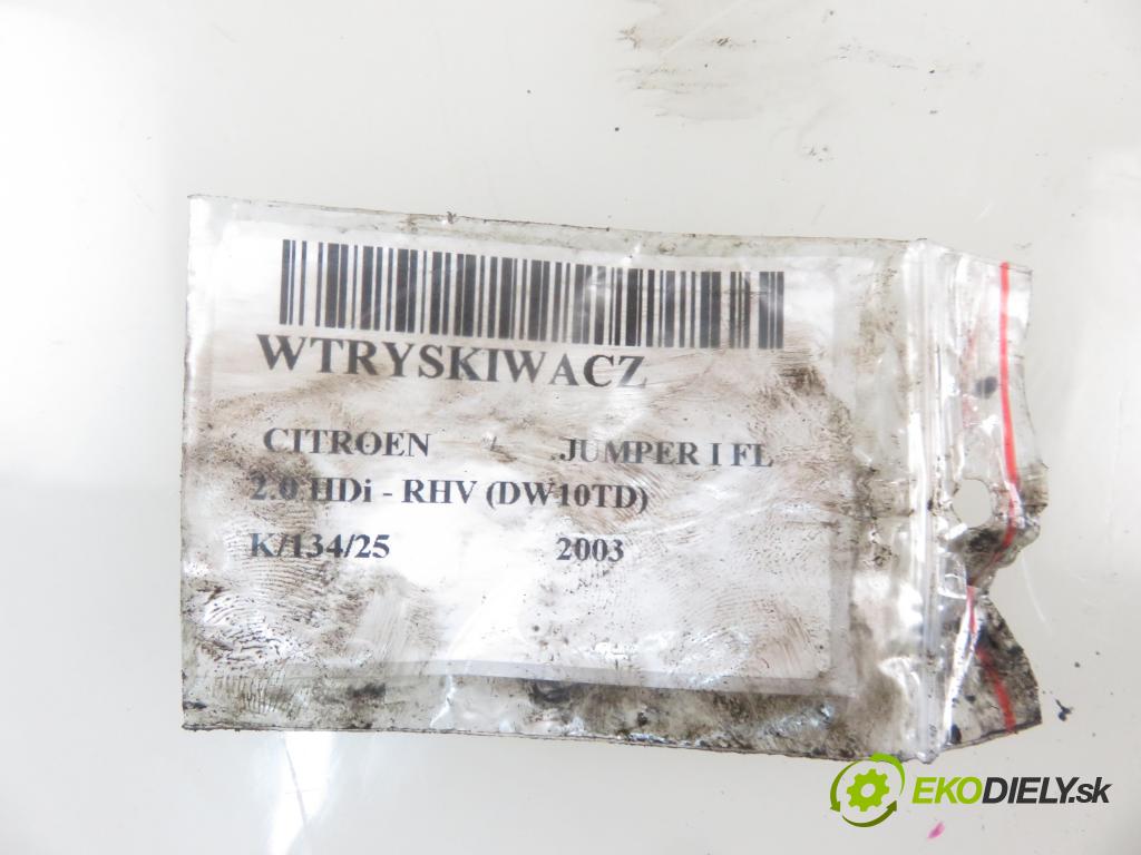 CITROEN JUMPER Skrzynia (244) FURGON 2003 62,00 2.0 HDi - RHV (DW10TD) 1997,00 vstrekovač 0445110076 ; 9653594280 (Vstrekovače)