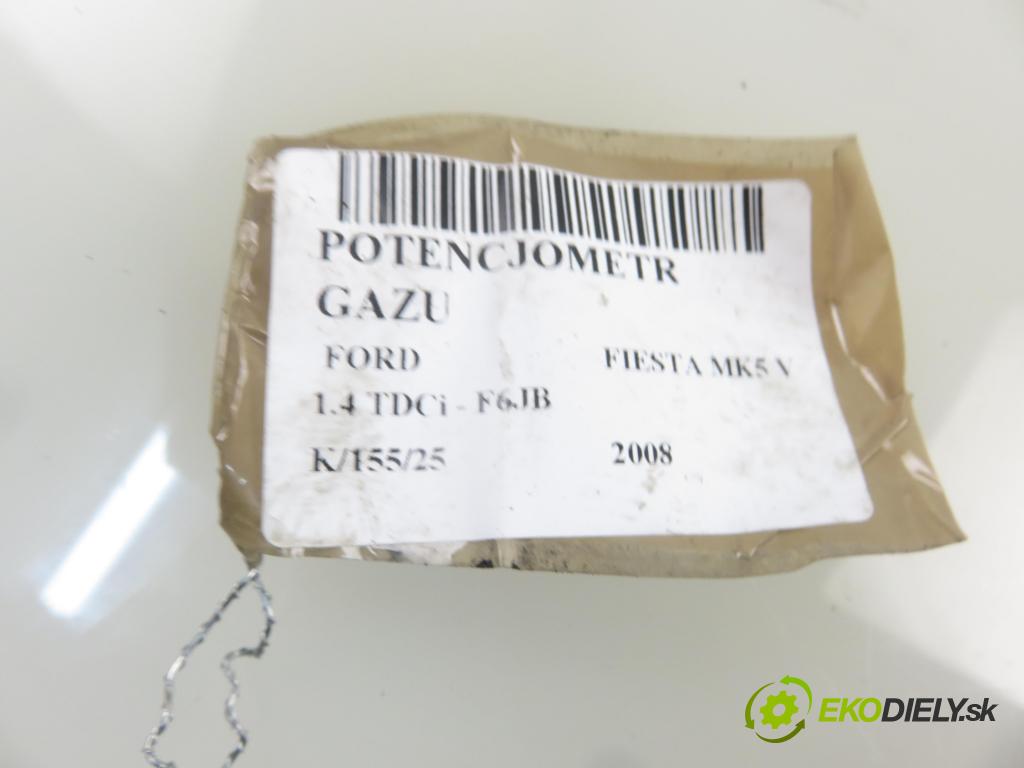 FORD FIESTA V (JH_, JD_) HB 2008 50,00 1.4 TDCi 68 - F6JB 1399,00 Potenciometer plynu 2S619F836AB ; 6PV00856710 (Pedál)