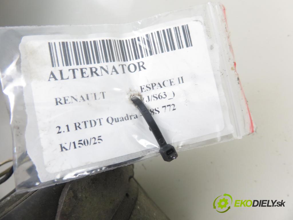 RENAULT ESPACE II (J/S63_) HB 1996 65,00 2.1 RTDT Quadra - J8S 772 2068,00 Alternátor  (Alternátory)