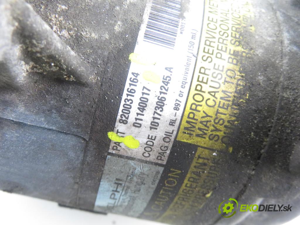 RENAULT MEGANE II Kombi (KM0/1_) KOMBI 2003 72,00 1.4 - K4J 730 1390,00 KOMPRESOR: klimatizácie 8200316164 ; 01140017 (Kompresory klimatizácie)