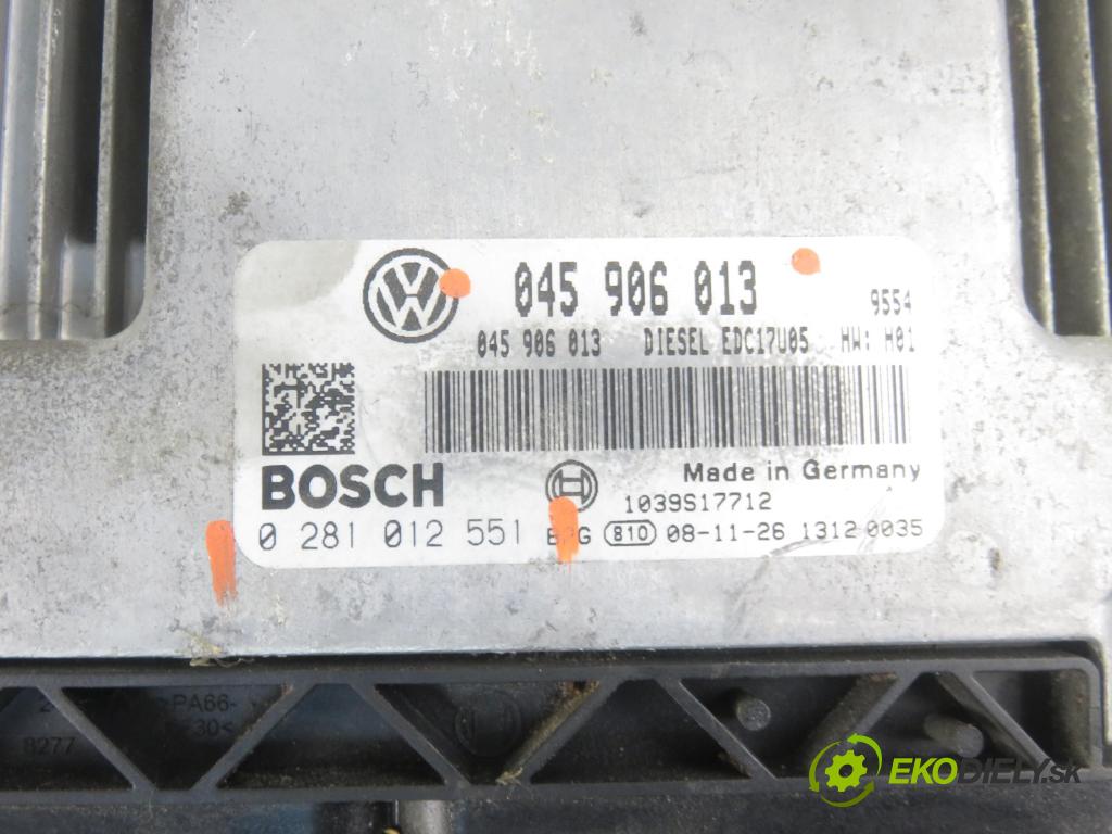 VW POLO (9N_) HB 2009 59,00 1.4 TDI - BMS 1422,00 Riadiaca jednotka Motor 045906013 ; 0281012551