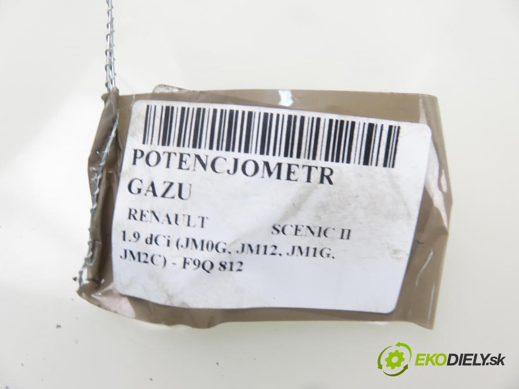 RENAULT SCENIC II (JM0/1_) MINIVAN 2004 88,00 1.9 dCi 120 - F9Q 812 1870,00 Potenciometer plynu 8200159645 (Pedále)