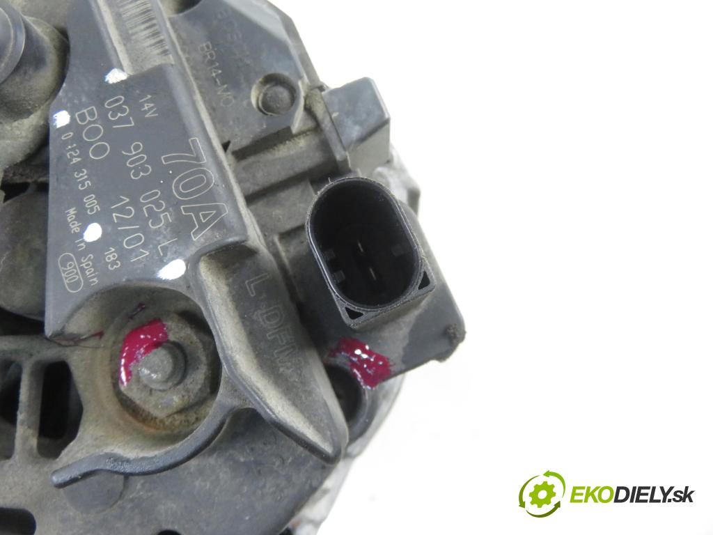 VW LUPO (6X1, 6E1) HB 2001 37,00 1 - AUC 999,00 Alternátor 037903025L ; 0124315005 (Alternátor)