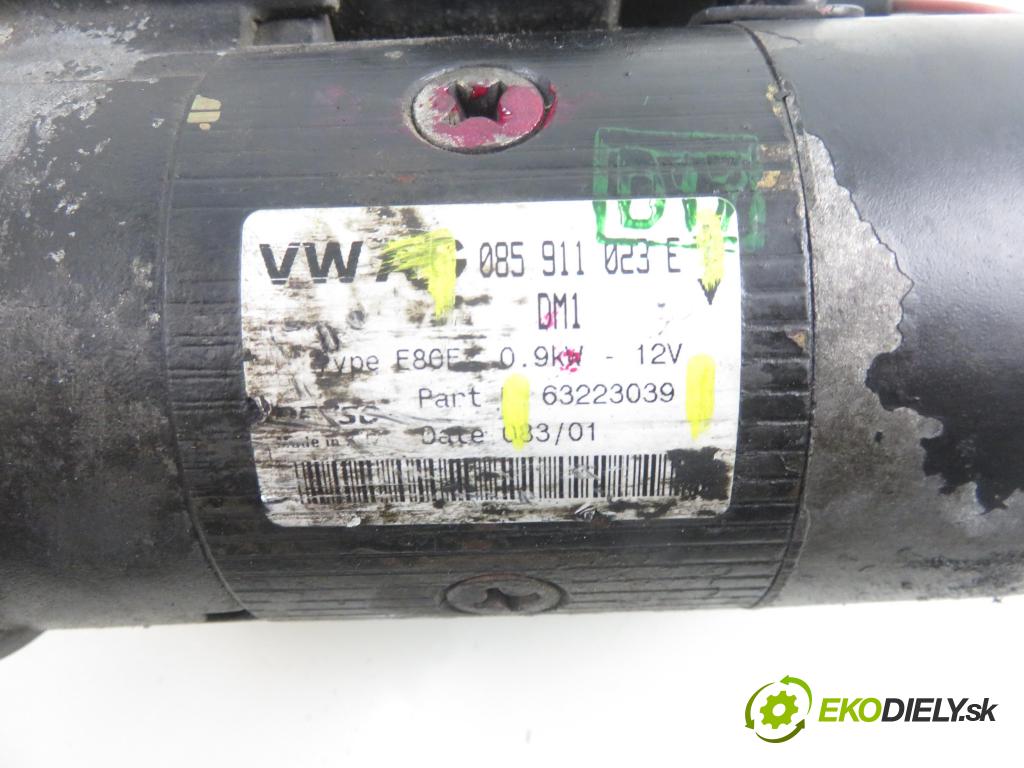VW LUPO (6X1, 6E1) HB 2001 37,00 1 - AUC 999,00 Štartér 085911023E ; 63223039 (Štartéry)