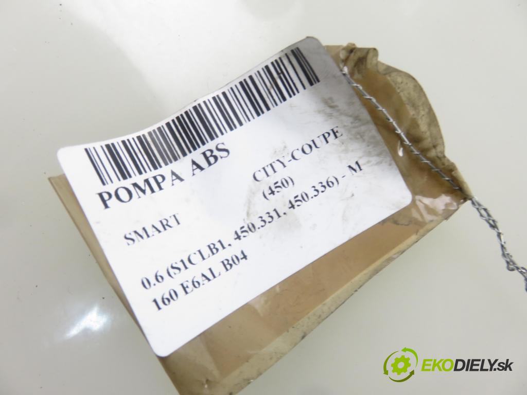SMART CITY-COUPE (450) HB 2001 33,00 0.6 (S1CLB1, 450.331, 450.336) - M 160 E6AL B04 599,00 Pumpa ABS 0273004530 ; 0006647V008 ; 0265215499 (Pumpy ABS)
