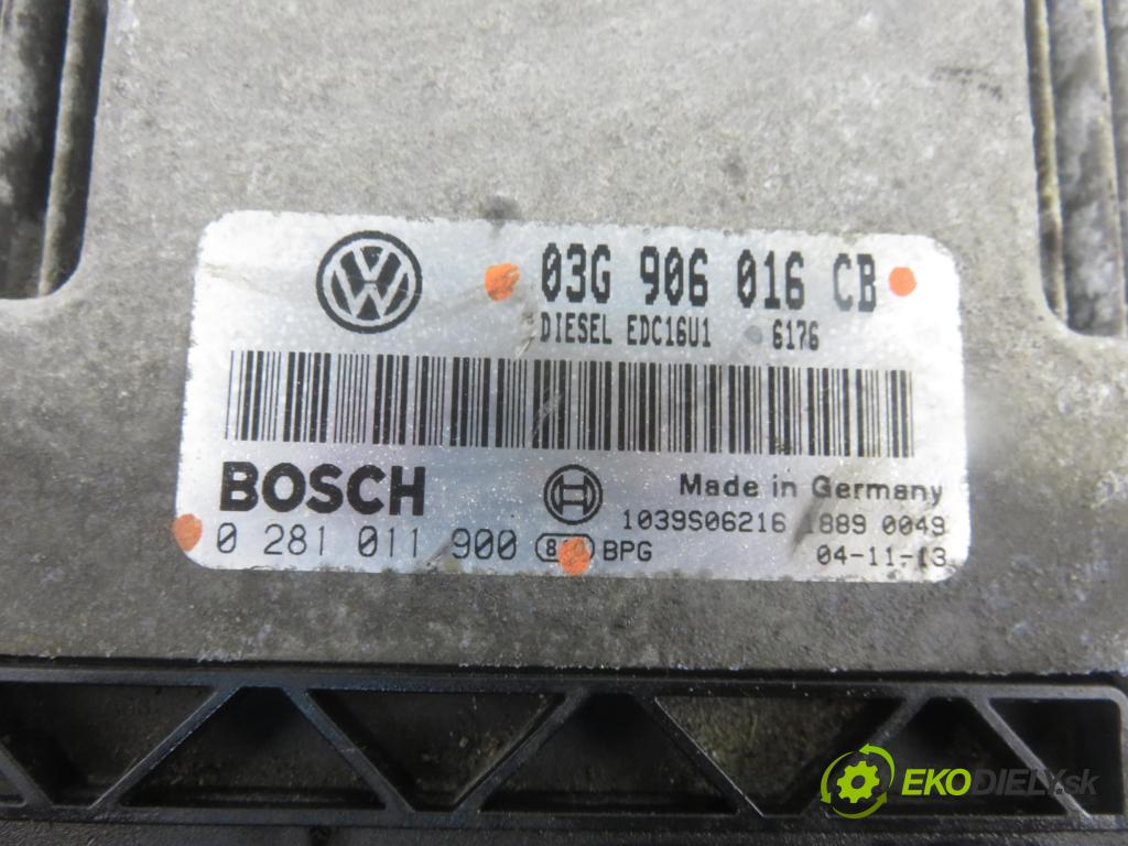 VW GOLF V (1K1) HB 2004 77,00 1.9 TDI PD 105 - BKC 1896,00 Riadiaca jednotka Motor 03G906016CB ; 0281011900