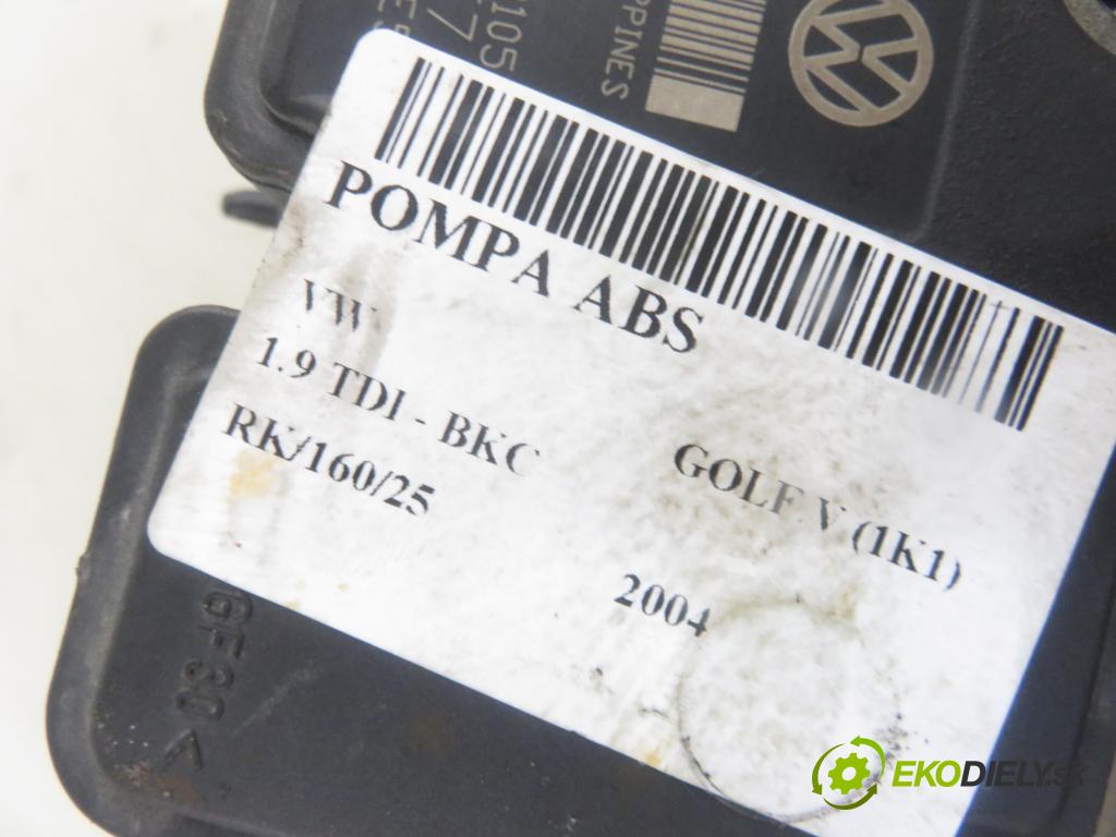 VW GOLF V (1K1) HB 2004 77,00 1.9 TDI PD 105 - BKC 1896,00 Pumpa ABS 1K0907379P ; 10097003153 (Pumpy ABS)