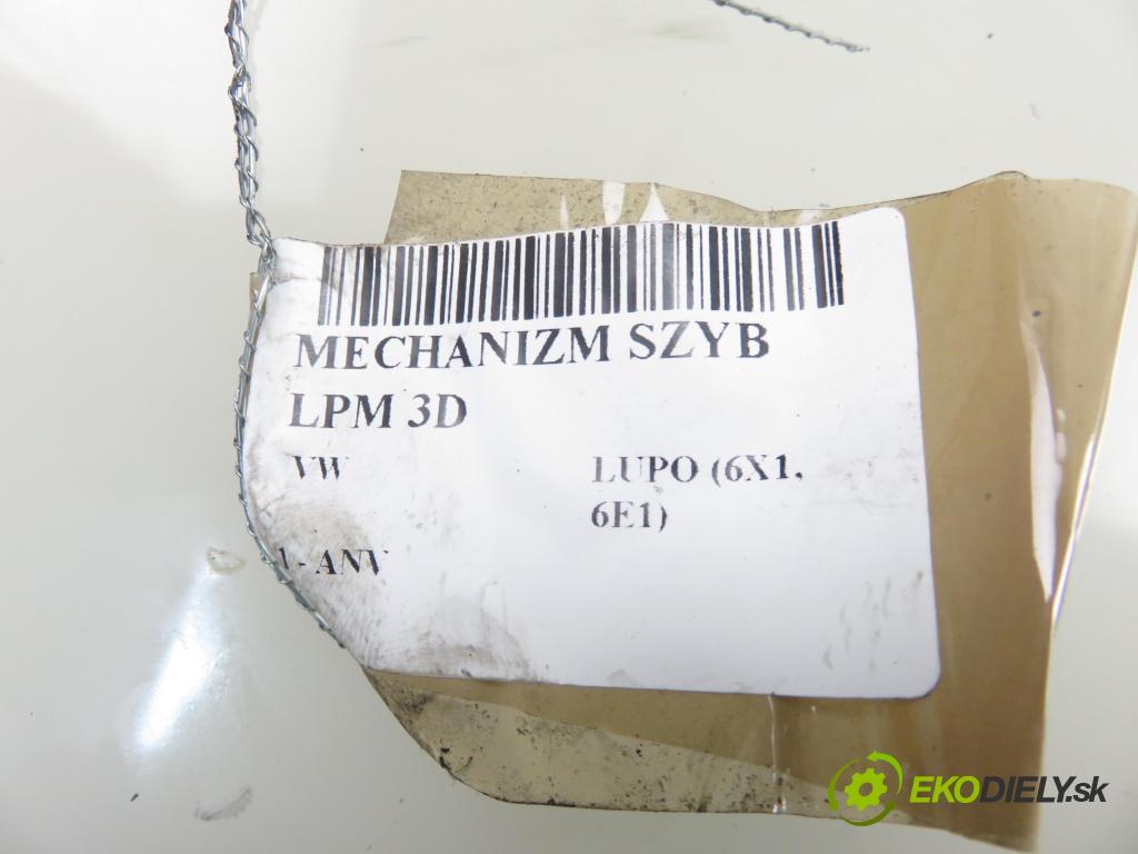 VW LUPO (6X1, 6E1) HB 2001 37,00 1.0 MPI 50 - ANV 999,00 mechanismus oken LPM 3D 6H0837401B
