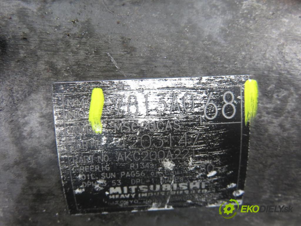 MITSUBISHI OUTLANDER II (CW_W) SUV 2008 103,00 2.0 DI-D 140 - BSY (Volkswagen Group) 1968,00 KOMPRESOR: klimatizácie 7813A068 (Kompresory klimatizácie)