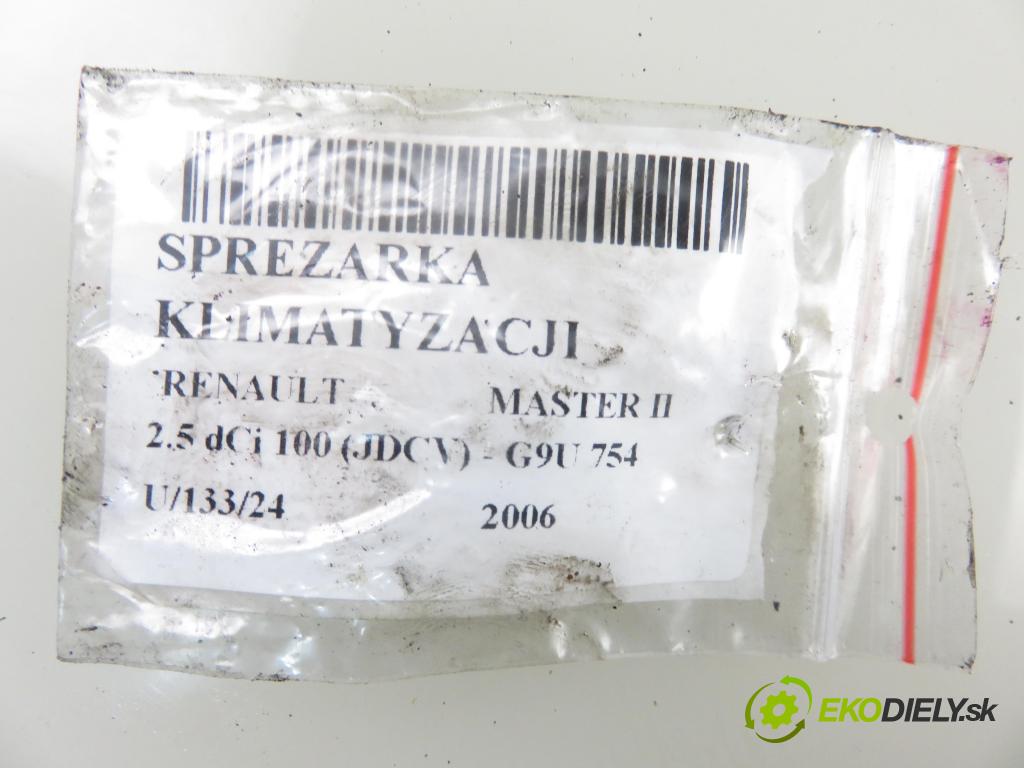 RENAULT MASTER II Autobus (JD) BUS 2006 0,00 2.5 dCi 100 (JDCV) - G9U 754 2464,00 KOMPRESOR: klimatizácie 8200763772 (Kompresory klimatizácie)