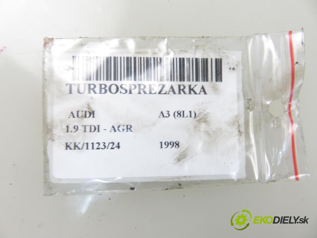 AUDI A3 (8L1) HB 1998 66,00 1.9 TDI - AGR 1896,00 RYCHLONABÍJEČKA: 038145701A (Turbodúchadla (kompletní))
