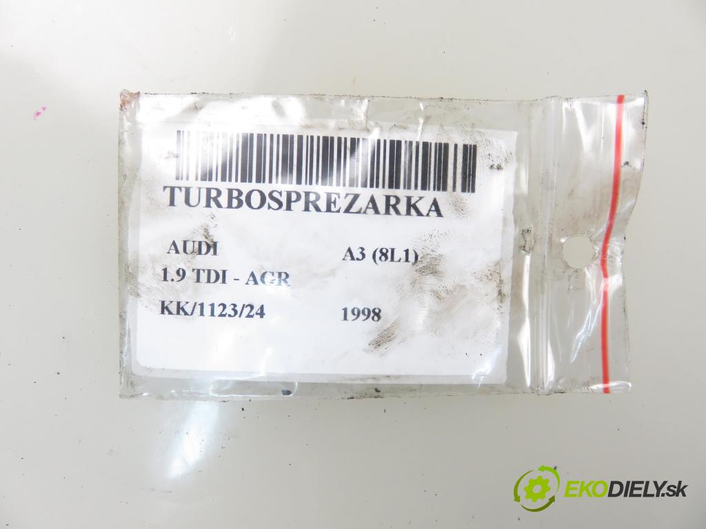 AUDI A3 (8L1) HB 1998 66,00 1.9 TDI - AGR 1896,00 RYCHLONABÍJEČKA: 038145701A (Turbodúchadla (kompletní))