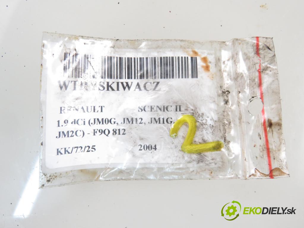 RENAULT SCENIC II (JM0/1_) MINIVAN 2004 88,00 1.9 dCi 120 - F9Q 812 1870,00 vstrekovač 8200100272 ; 0445110110B (Vstrekovače)