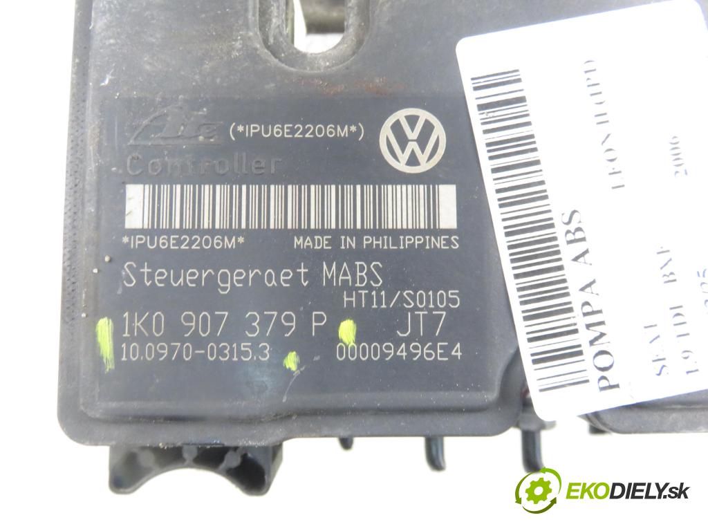 SEAT LEON (1P1) HB 2006 77,00 1.9 TDI - BXE 1896,00 Pumpa ABS 10097003153 ; 1K0907379P ; 1K0614117J (Pumpy ABS)