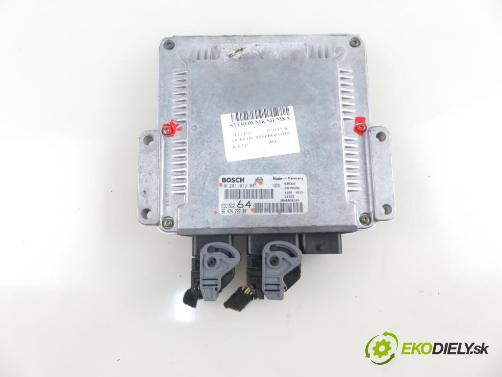 PEUGEOT 307 (3A/C) HB 2004 79,00 2.0 HDi 110 - RHS 1997,00 Riadiaca jednotka Motor 0281011081 ; 9647472780