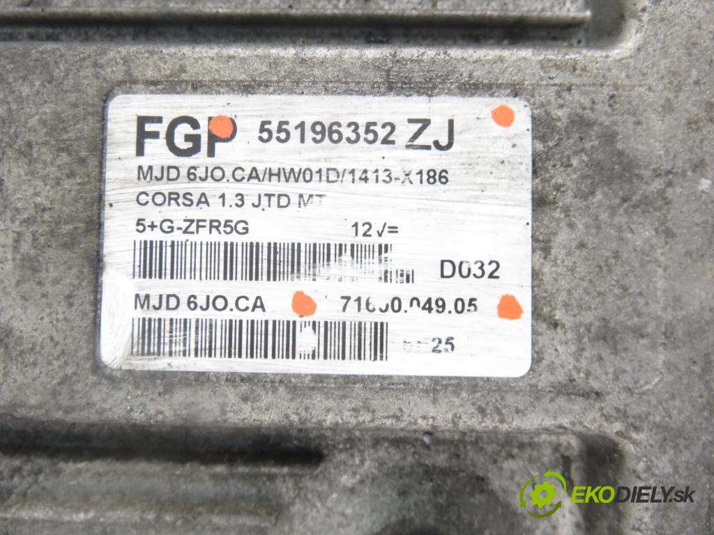 OPEL CORSA C (X01) HB 2006 51,00 1.3 CDTI - Z 13 DT 1248,00 Riadiaca jednotka Motor 55196352ZJ ; 7160004905
