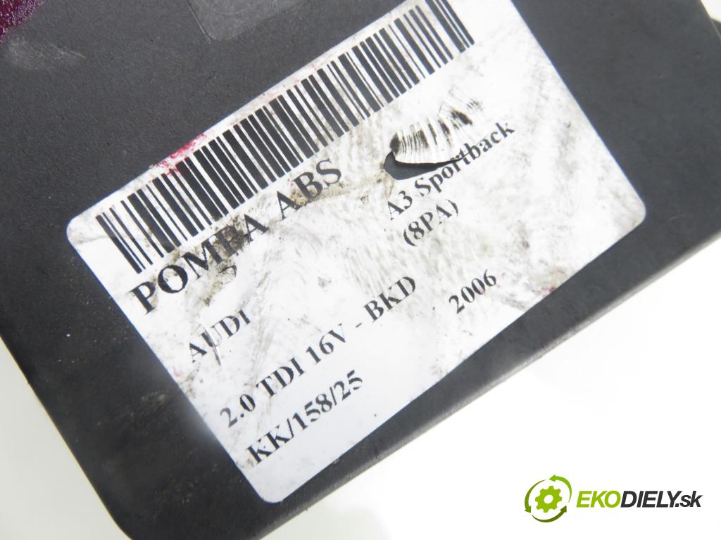 AUDI A3 Sportback (8PA) HB 2006 103,00 2.0 TDI 16V - BKD 1968,00 Pumpa ABS 1K0907379K ; 1K0614517H ; 10096003483 (Pumpy ABS)