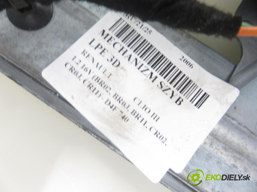 RENAULT CLIO III (BR0/1, CR0/1) HB 2006 55,00 1.2 16V 75 - D4F 740 1149,00 mechanismus oken 3D 400856