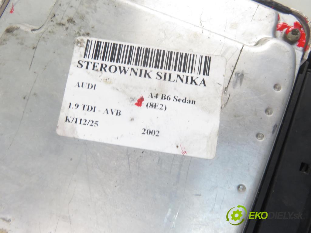AUDI A4 (8E2, B6) SEDAN 2002 74,00 1.9 TDI - AVB 1896,00 Riadiaca jednotka Motor 038906019JP ; 0281011141