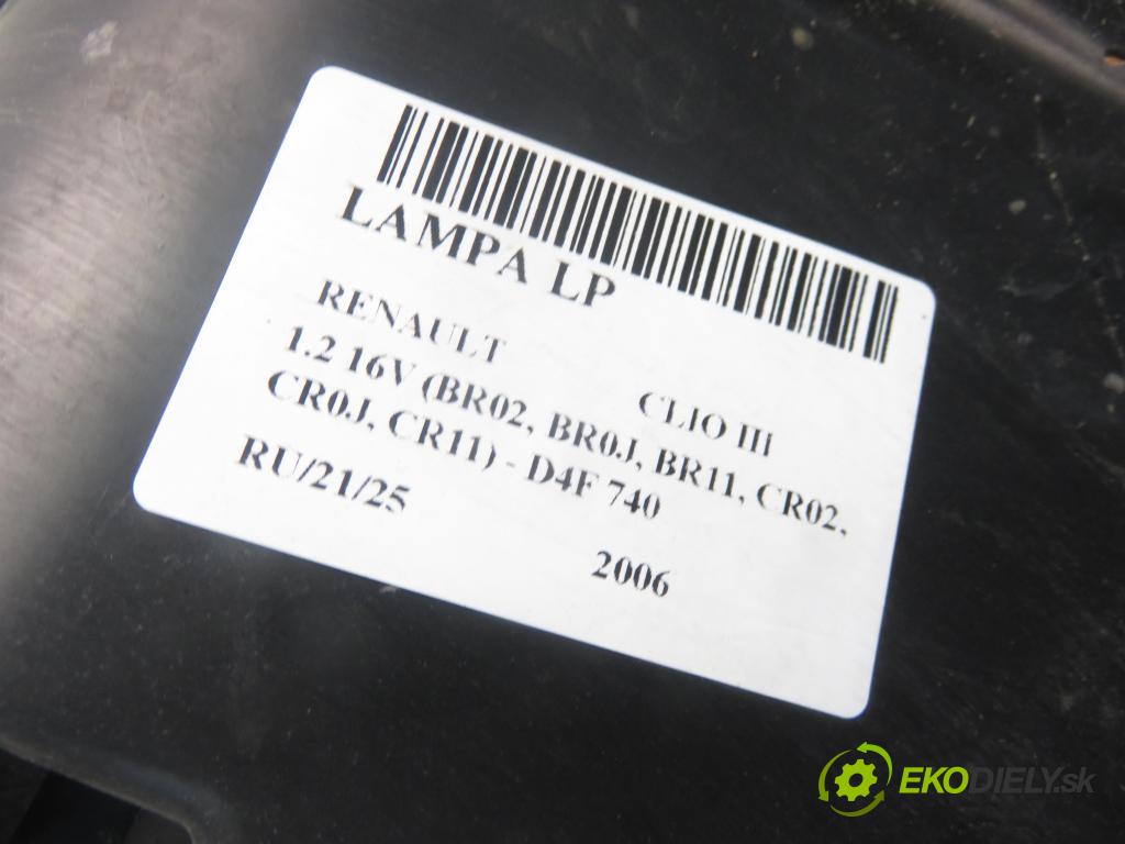 RENAULT CLIO III (BR0/1, CR0/1) HB 2006 55,00 1.2 16V 75 - D4F 740 1149,00 světlo LP 8200459824