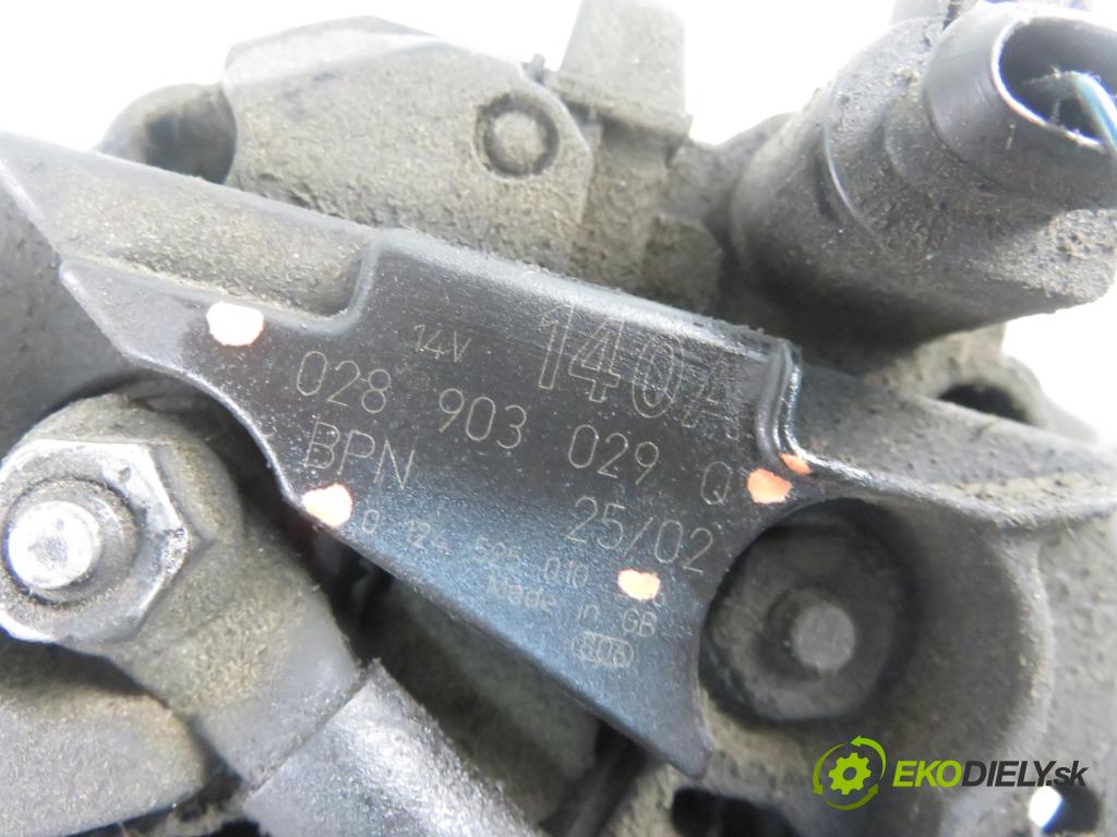 AUDI A4 (8E2, B6) SEDAN 2002 74,00 1.9 TDI - AVB 1896,00 Alternátor 028903029Q ; 0124525010 (Alternátory)