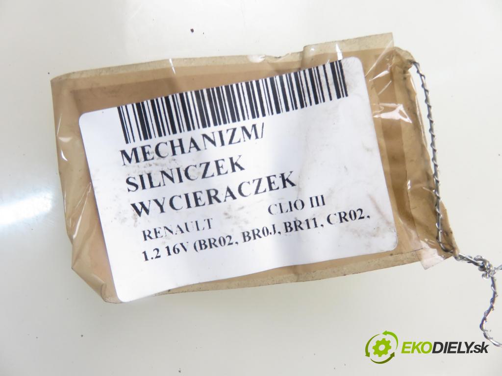RENAULT CLIO III (BR0/1, CR0/1) HB 2006 55,00 1.2 16V 75 - D4F 740 1149,00 motorek stěračů PŘEDNÍ: