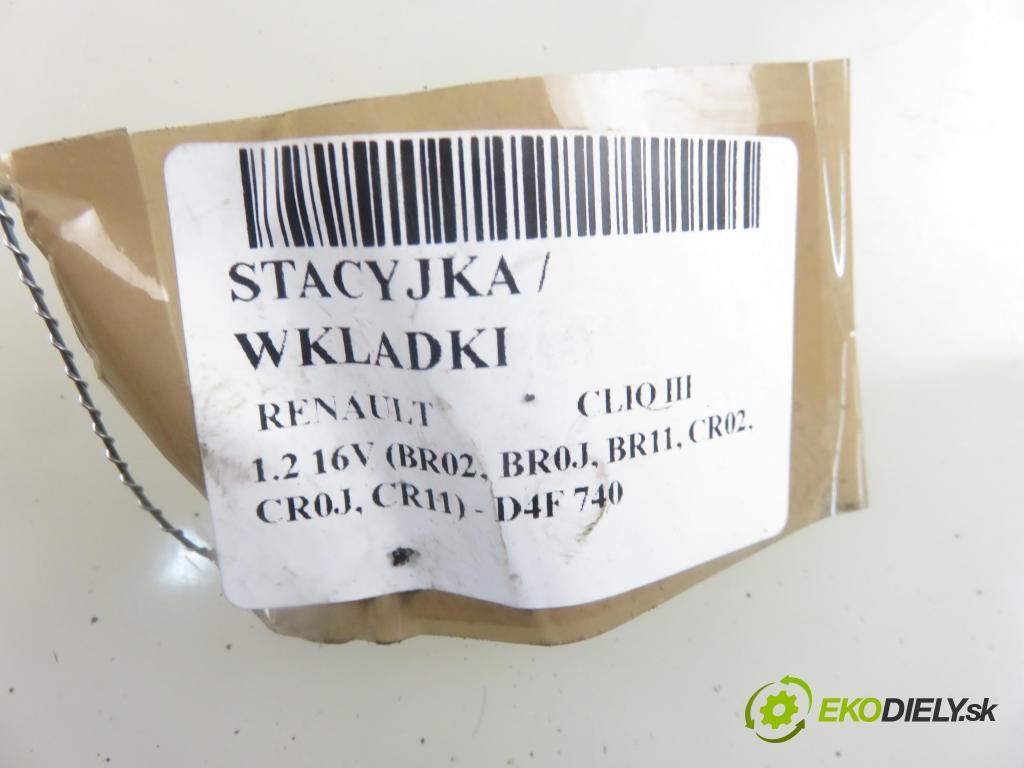 RENAULT CLIO III (BR0/1, CR0/1) HB 2006 55,00 1.2 16V 75 - D4F 740 1149,00 spinačka N0502060 ; N0502064 ; 8200214173C (Spínacie skrinky a kľúče)