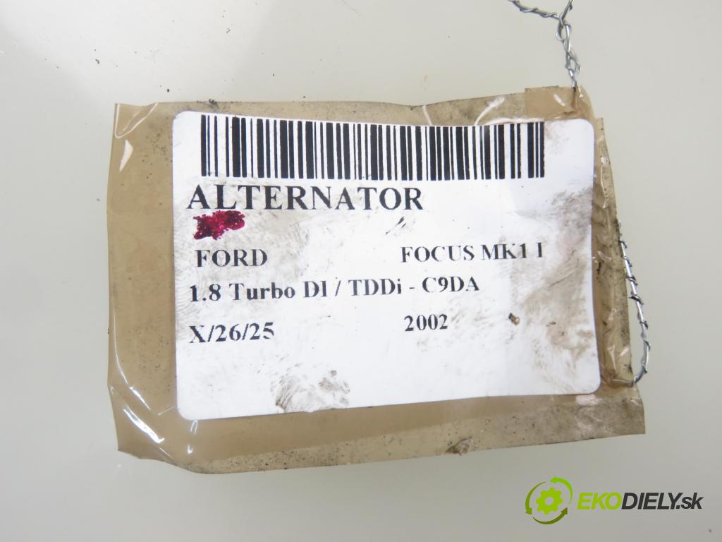 FORD FOCUS (DAW, DBW) HB 2002 66,00 1.8 TDDi 90 - C9DA 1753,00 Alternátor (Alternátory)