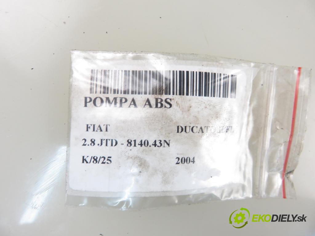FIAT DUCATO Autobus (244_) BUS 2004 107,00 2.8 JTD 145 - 8140.43N 2798,00 Pumpa ABS 0273004957 ; 51726121 ; 0265220 (Pumpy ABS)
