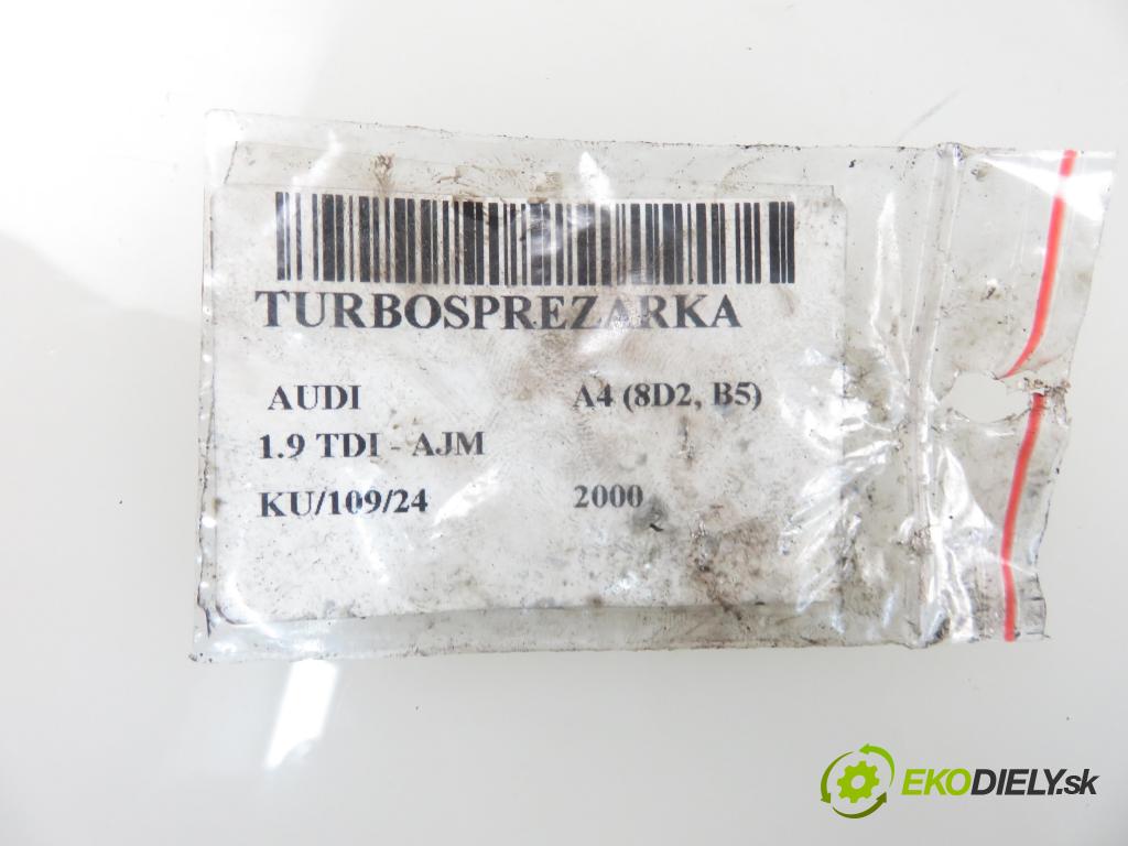AUDI A4 (8D2, B5) SEDAN 2000 85,00 1.9 TDI - AJM 1896,00 RYCHLONABÍJEČKA: 028145702R (Turbodúchadla (kompletní))