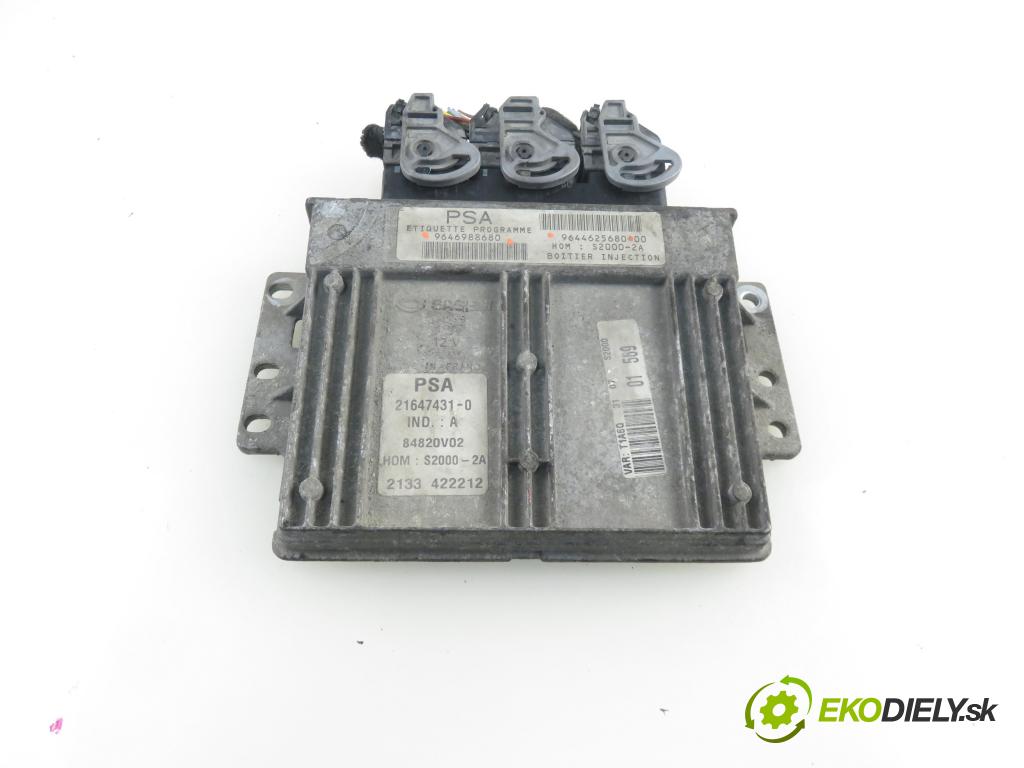 PEUGEOT 206 liftback (2A/C) HB 2002 55,00 1.4 75 - KFW 1360,00 Riadiaca jednotka Motor 9646988680 ; 9644625680