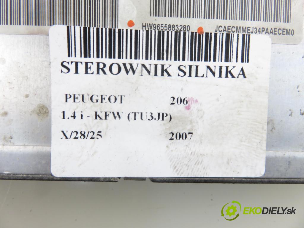 PEUGEOT 206 liftback (2A/C) HB 2007 55,00 1.4 75 - KFW 1360,00 Riadiaca jednotka Motor SW9664637080 ; HW9655883280