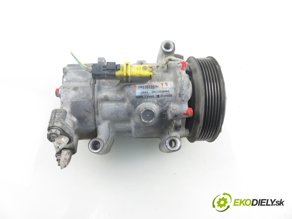 PEUGEOT 206 liftback (2A/C) HB 2007 55,00 1.4 75 - KFW 1360,00 KOMPRESOR: klimatizácie 9655191580 (Kompresory klimatizácie)