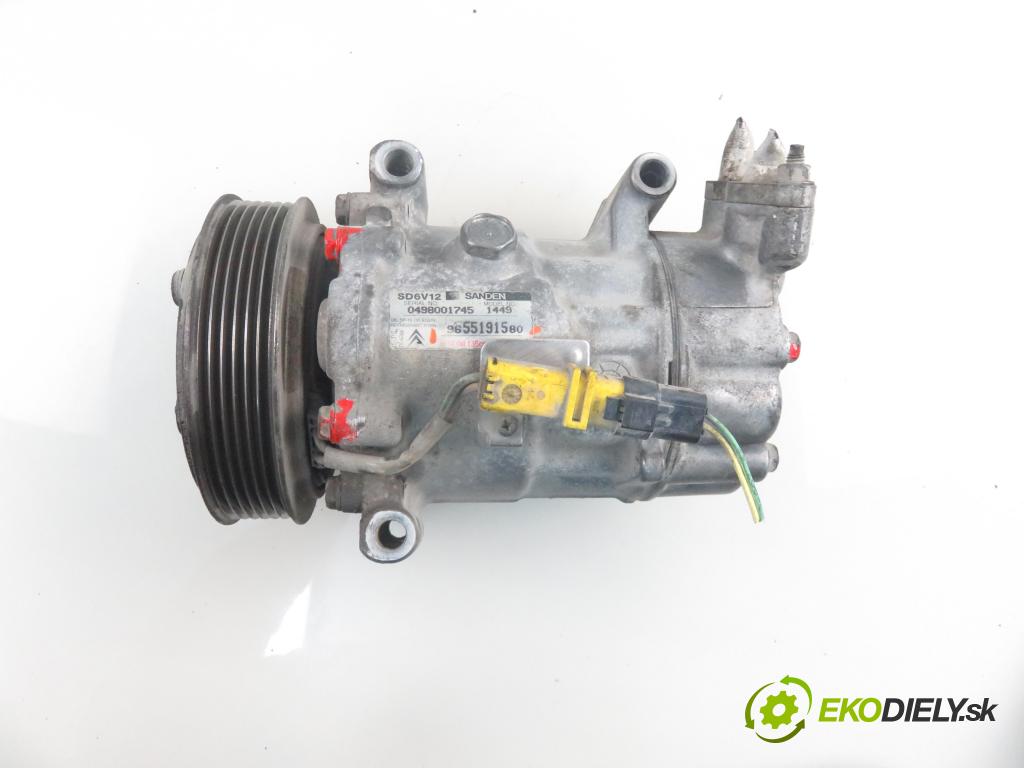 PEUGEOT 206 liftback (2A/C) HB 2007 55,00 1.4 75 - KFW 1360,00 KOMPRESOR: klimatizácie 9655191580 (Kompresory klimatizácie)