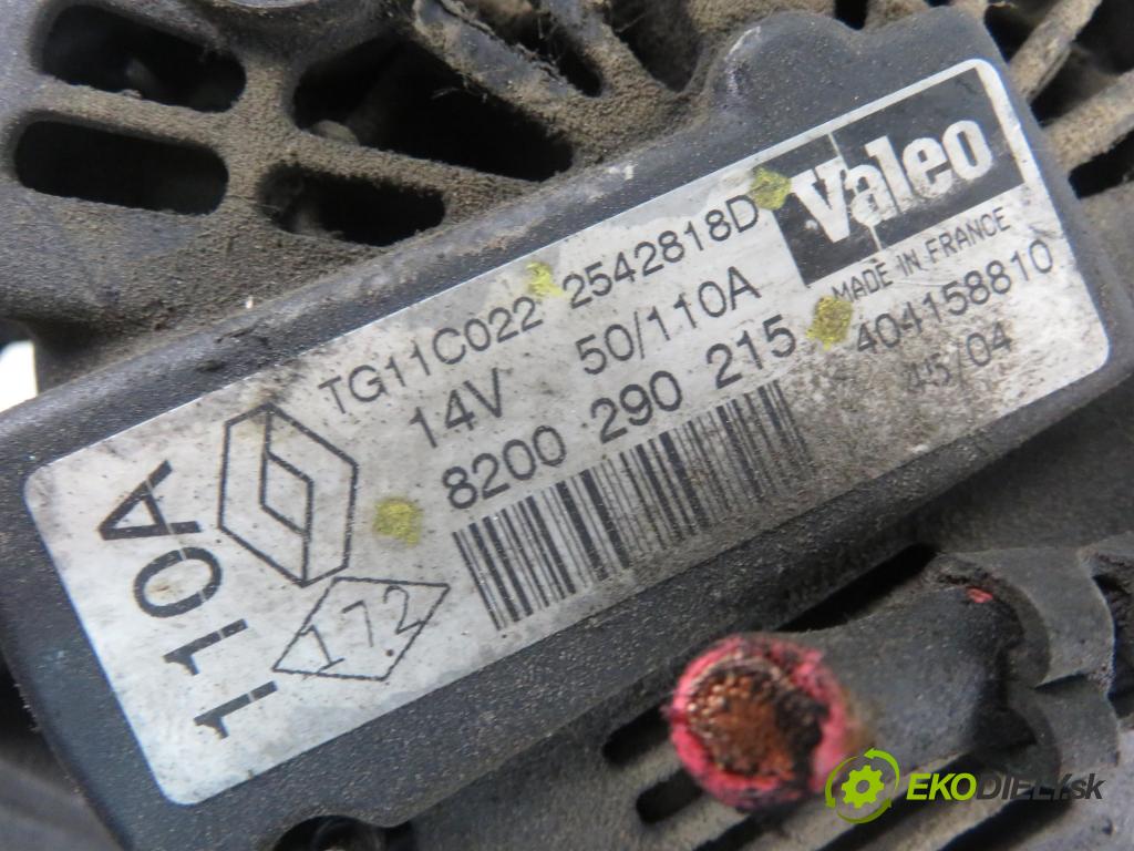 RENAULT SCENIC II (JM0/1_) MINIVAN 2004 88,00 1.9 dCi 120 - F9Q 812 1870,00 Alternátor 8200290215 ; TG11C022 ; 2542818D (Alternátory)
