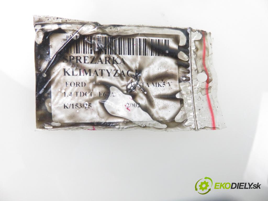FORD FIESTA V (JH_, JD_) HB 2002 50,00 1.4 TDCi 8V 68 - F6JA 1399,00 KOMPRESOR: klimatizácie 2S6119D629AD (Kompresory klimatizácie)