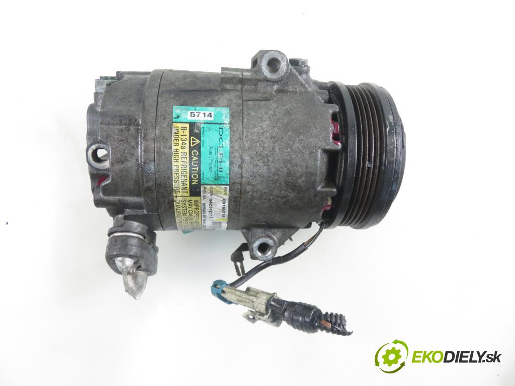 OPEL ASTRA G Kombi (T98) KOMBI 2000 74,00 1.6 16V - Z 16 XE 1598,00 KOMPRESOR: klimatizácie 09165714 (Kompresory klimatizácie)