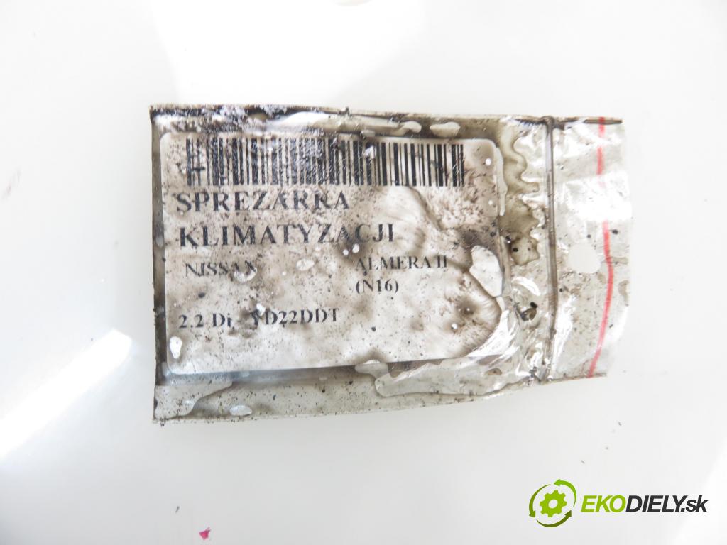NISSAN ALMERA II (N16) SEDAN 2000 81,00 2.2 Di - YD22DDT 2184,00 KOMPRESOR: klimatizácie  (Kompresory klimatizácie)