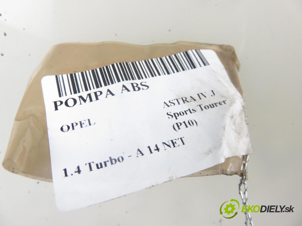 OPEL ASTRA J Sports Tourer (P10) KOMBI 2011 103,00 1.4 Turbo - A 14 NET 1364,00 Pumpa ABS 10096045223 ; 13356788ACA ; 10020604294 (Pumpy ABS)
