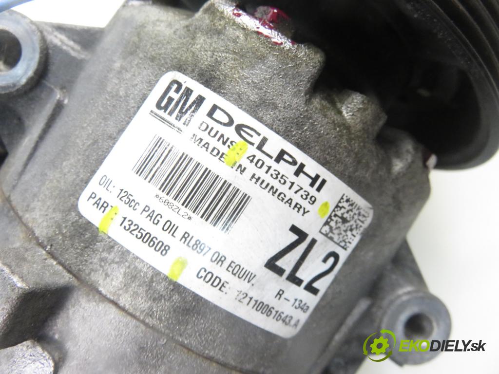 OPEL ASTRA J Sports Tourer (P10) KOMBI 2011 103,00 1.4 Turbo - A 14 NET 1364,00 KOMPRESOR: klimatizácie 13250608 ; 4013511739 (Kompresory klimatizácie)